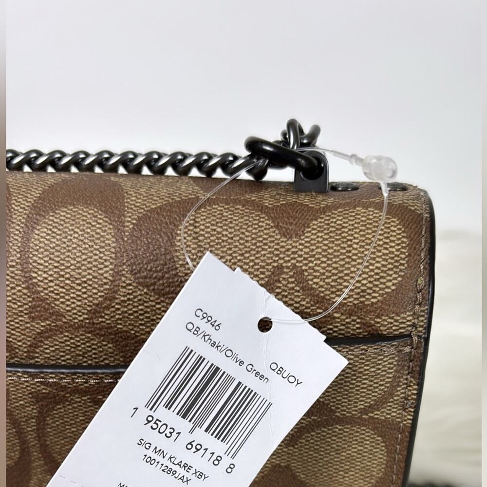 NWT Coach Mini Klare Crossbody In Signature Canvas Purse - Picture 7 of 7